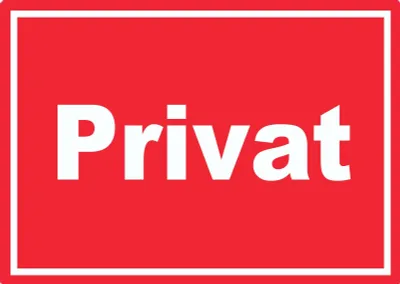 Produktbild von Privat Schild weiß-rot A5 (148x210mm)