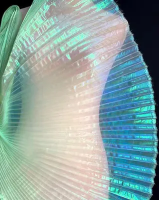 Plissierte Rüschenborte aus Organza, 1 m x 148 cm, Polyester