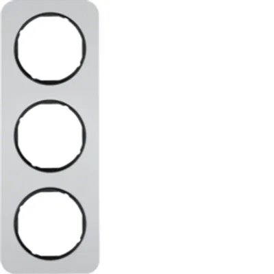Produktbild von Berker Rahmen R.1 Alu/schwarz 10132184