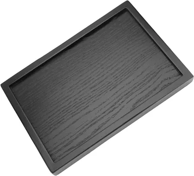 Immagine prodotto di Vassoio in legno massello per tè, caffè e snack, dal design moderno ed elegante, facile da pulire, ideale per uso domestico e per bar/caffetterie (22 x 15 cm)