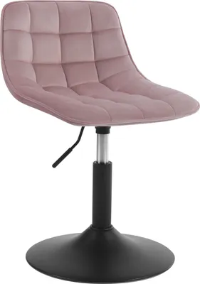 Produktbild von WOLTU 1x Barhocker Barstuhl Barsessel höhenverstellbar Küchenhocker mit Lehne 360° Drehstuhl Samt, Rosa
