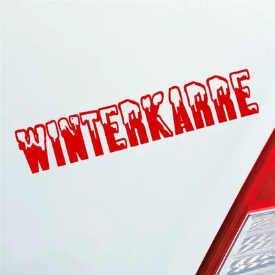 Produktbild von Auto Aufkleber Winterkarre Tuning 15x3 cm Rot Sticker Heckscheibenaufkleber