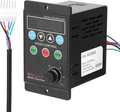 Obrázek produktu pro Multifunkční regulátor motorové vitríny, 400 W, 220 V, regulátor otáček motoru na střídavý proud, ovládání otáček na displeji, nastavitelná hodnota kabelu, model: Multicoloured FNTBILUNNW