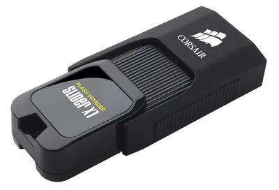 Image de Corsair Voyager Slider X1 256 Go - 256 Go - USB Type-A - 3.2 Gen 1 (3.1 Gen 1) - 130 Mo/s - Curseur coulissant - Noir