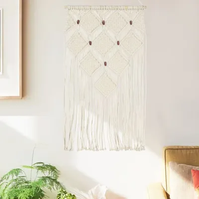 Produktbild von Möbel Makramee Wandbehang 40x80 cm Baumwolle - Traumfänger 323999