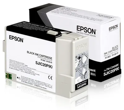 Obrázok produktu pre Epson SJIC20P(K) - Ink cartridge for TM-C3400BK (Black), Čierna, Atrament na pigmentovej báze, 1 kusov