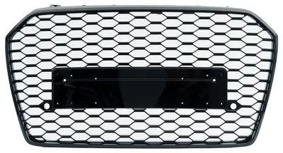 Produktbild von Wabengrill ohne Emblem Schwarz Glanz für Audi A6 4G C7 Facelift 2014-2018