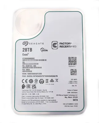 Obrázok produktu pre Seagate Exos 28 TB, recertifikovaný, interný 3,5" SATA 6 Gb/s ST28000NM000C