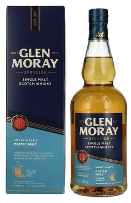 Produktbild von Glen Moray Peated Single Malt Scotch Whisky, 40% Vol. 0,7 l