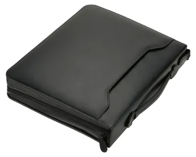 Image de Classeur à anneaux Alassio "RIMINI" DIN A4 imitation cuir noir (sans contenu)