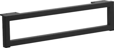 A black metal furniture leg with a rectangular frame, shown against a white background.
