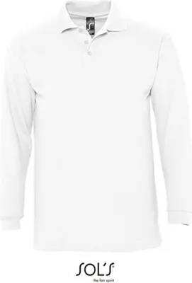 Produktbild von Long Sleeve Polo Winter II, White, L