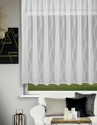 Produktbild von Fertigstore "Lena" - Dekoschal mit Smokband von Albani: 245x300cm / Weiß Größe (HxB): 245x300cm Farbe: Weiß