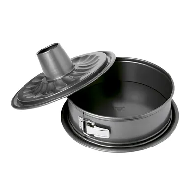 Immagine prodotto di Birkmann Easy Baking Springform mit Zwei Böden, Spring Form, Kuchenform, Servierboden, Anithaft, 26 cm, 881044