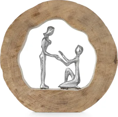 Image de Sculpture Figure 29x6x28 cm Demande en mariage Mariage Couple d'amoureux Être amoureux