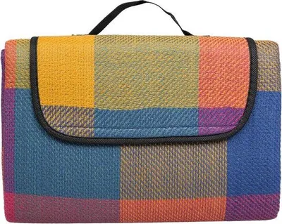 Produktbild von Famanu Picknickdecke - Bunte Karomuster, 130 x 170 cm