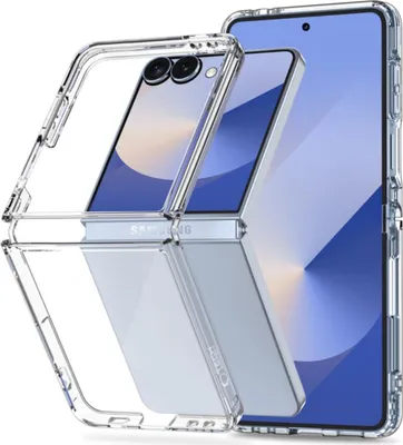 Image de Étui pour téléphone portable Galaxy Z Flip7, Tech-Protect Flexair Hybrid, Transparent