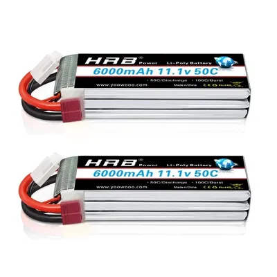 Produktbild von Lipo Batterie, Hohe Kapazität, Mehrere Spannungsoptionen, 3S 6000mAh T-2PC