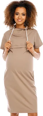Zdjęcie produktu dla PeeKaBoo Damska sukienka ciążowa Shnas cappuccino L