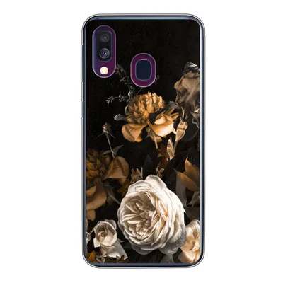 Produktbild von MuchoWow® Handyhülle Schutzhülle Hülle für Samsung Galaxy A40 Rose - Gold - Blumenstrauß Silikon Softcase Handy Hülle - Handy-Tasche