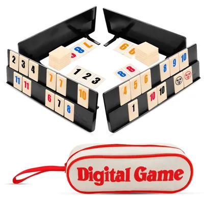 Immagine prodotto di Set di carte per il gioco di Rummy, per 2-4 giocatori, con 104 carte