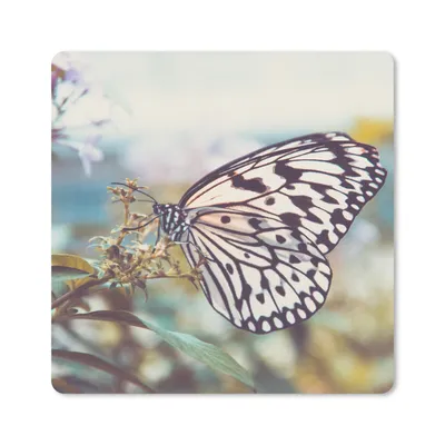 Produktbild von MuchoWow® Mauspad Mousepad Schmetterling - Blumen - Frühling 20x20 cm - Mousepads - Maus Mat - Pad - Mausunterlage - Desk Mat - Bureauartikeln