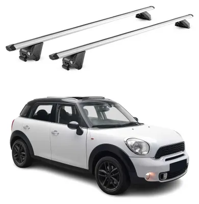 Produktbild von Dachträger für Mini Countryman R60 F60 2010-2023 100kg Alu Silber 2tlg ABE, KI-generiertes Bild