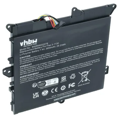 Produktbild von vhbw Akku Ersatz für Lenovo L14S2P21, L14M2P22 für Notebook (3950 mAh, 7,4 V, Li-Polymer)