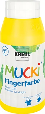 Image de KREUL Peinture au doigt "MUCKI" jaune 750 ml