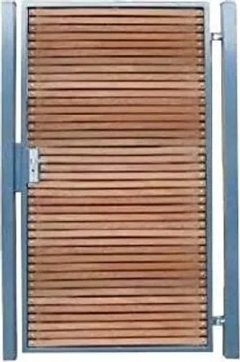 Produktbild von Holz-Tor Gartentor Grau 105cm x 150cm Pforte Hoftor Einfahrtstor Tür Tor Törchen