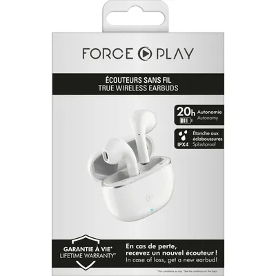 Immagine prodotto di FPYTWSBOUTON Cuffia e auricolare wireless in-ear Bluetooth per chiamate/musica Bianco