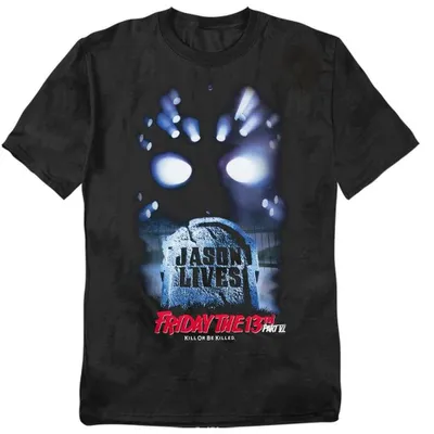 Productafbeelding van Vrijdag de 13e - "Jason Lives" T-shirt voor heren/dames, uni model, TV37698 (4XL) (zwart)