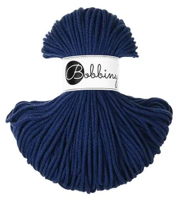 Immagine prodotto di Cordoncini in cotone - cordoncini intrecciati 3 mm - 100 m Blu inchiostro