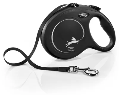 Produktbild von Flexi Klassische einziehbare Hundeleine, 7,9 m, groß, Schwarz