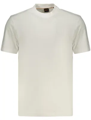 Produktbild von Weißes Herren Kurzarm T-Shirt mit Stickerei und Rundhals-Ausschnitt
