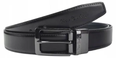 Image de Pierre Cardin Ceinture Cuir Homme Double Face 125cm Noir Marine