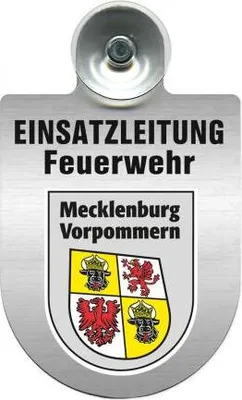 Produktbild von Einsatzschild Windschutzscheibe incl. Saugnapf - Einsatzleitung Feuerwehr - 309476 - incl. Regionen nach Wahl Color - Region Mecklenburg-Vorpommern