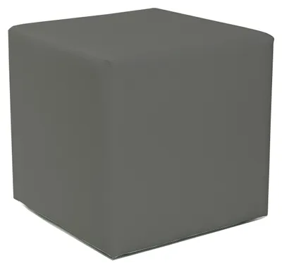 Produktbild von Design Sitzwürfel Kubus I Hocker Kunstleder modern 45x45x45 cm in Grau