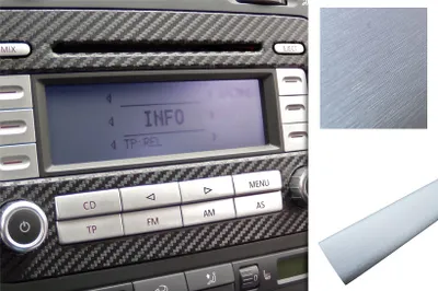 Produktbild von Premium Innenraum Zierleisten Dekor Blende Design Folie Set Alu gebürstet Silber