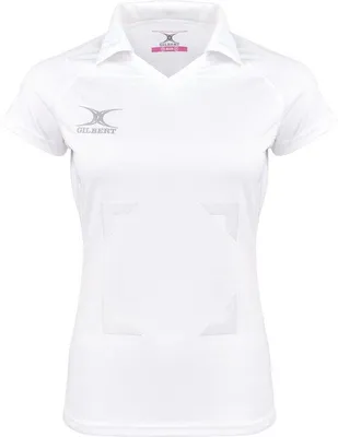 Produktbild von Gilbert Sportshirt Eclipse Hook and Loop Mädchen 5-6 Jahre Weiß Netball