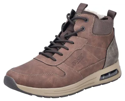 Productafbeelding van Rieker heren enkellaarsjes met warme voering, model B1024, maat: 46 EU, kleur: bruin