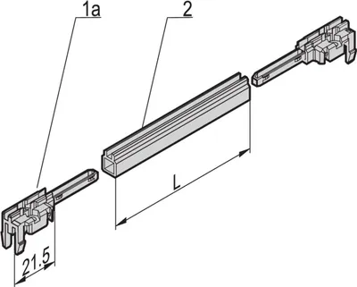 Immagine prodotto di SCHROFF Führungsschiene Typ Zubehör, PC, 280 mm (24568-381)