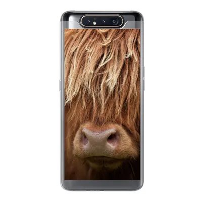 Produktbild von MuchoWow® Handyhülle Schutzhülle Hülle für Samsung Galaxy A80 Schottischer Highlander - Nase - Haare Silikon Softcase Handy Hülle - Schutzdeckel