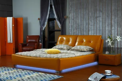 Obrázek produktu pro Designová postel ložnice manželská postel postele kůže hotel čalounění 160 180cm