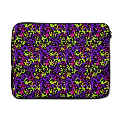 Produktbild von MuchoWow® Laptop Hülle 15 Zoll Tiermuster - Panther - Neon Laptoptasche - Laptoptasche - Sleeve - Rundum-Schutz