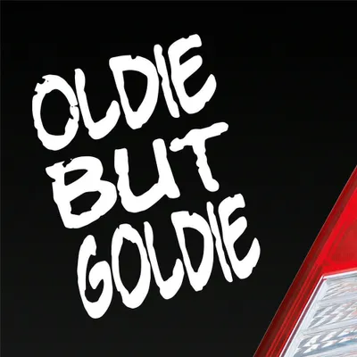 Produktbild von Auto Aufkleber Oldie But Goldie Tuning 12x9 cm Weiss Glanz Sticker Heckscheibenaufkleber