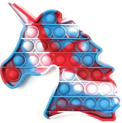 Produktbild von Fidget Toy Bubble Pop it - Antistress Kinder Spielzeug Bunt | Ablenkung bei Stress & Nervosität | Einhorn