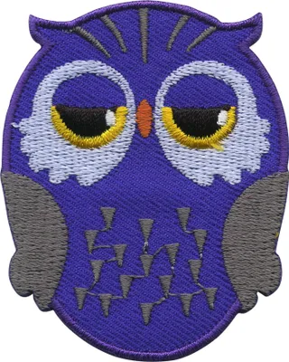 Produktbild von Aufnäher - Eule - Uhu lila - Patch