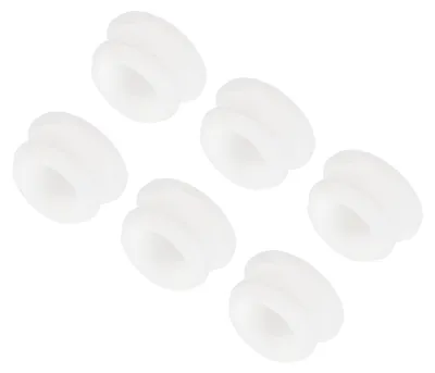 Silikon-Druckverschlusskappen, 6 Stück, Ø 22 mm, weiß