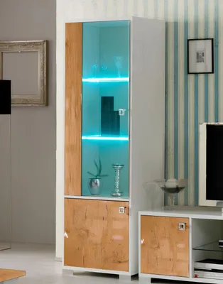 Produktbild von Vitrine Glas Schrank Vitrinen Wohnzimmer Schau Schränke Italienische Möbel NEU